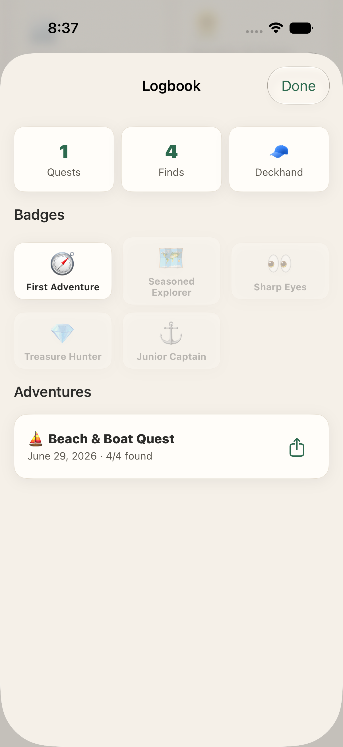 TrailQuest screen 3